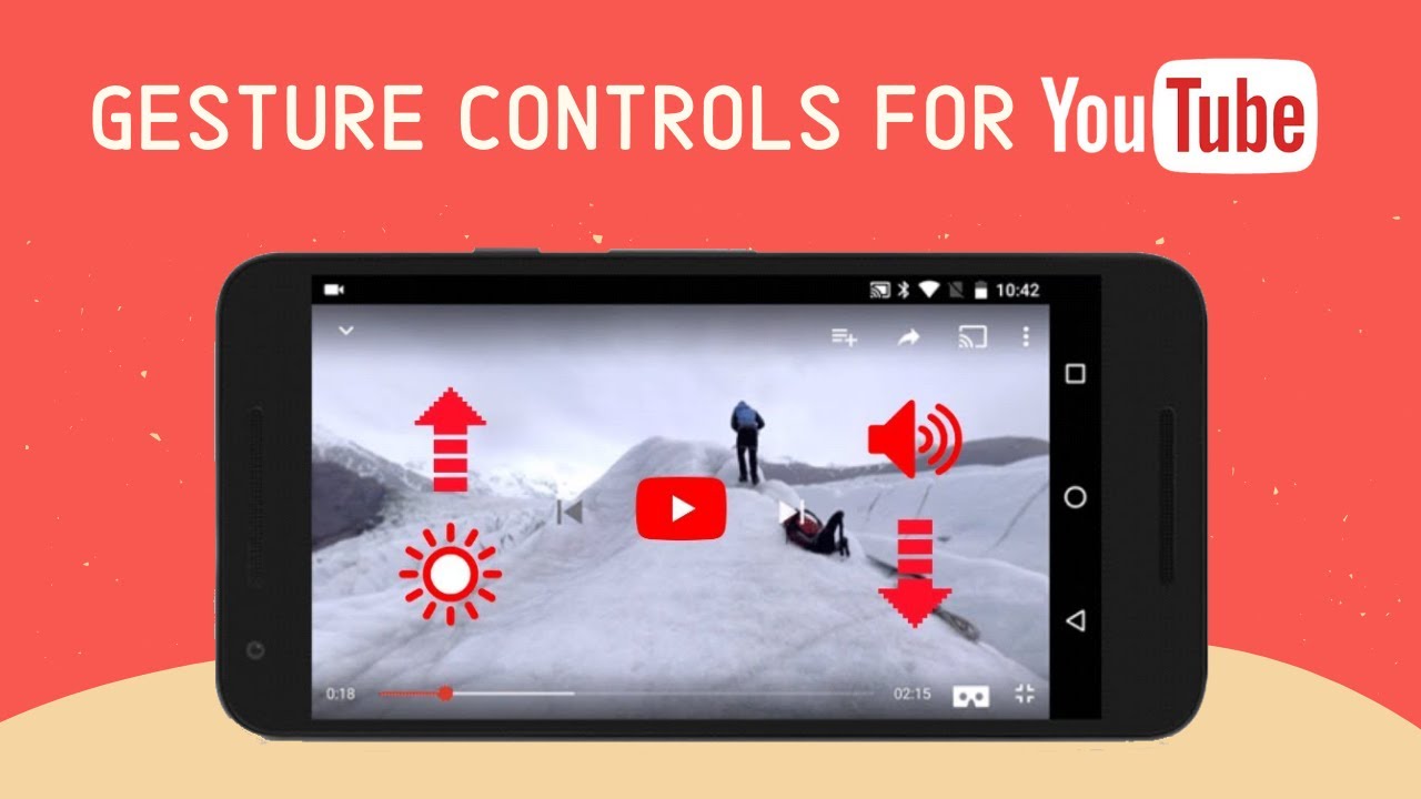 Control YouTube with gestures on android