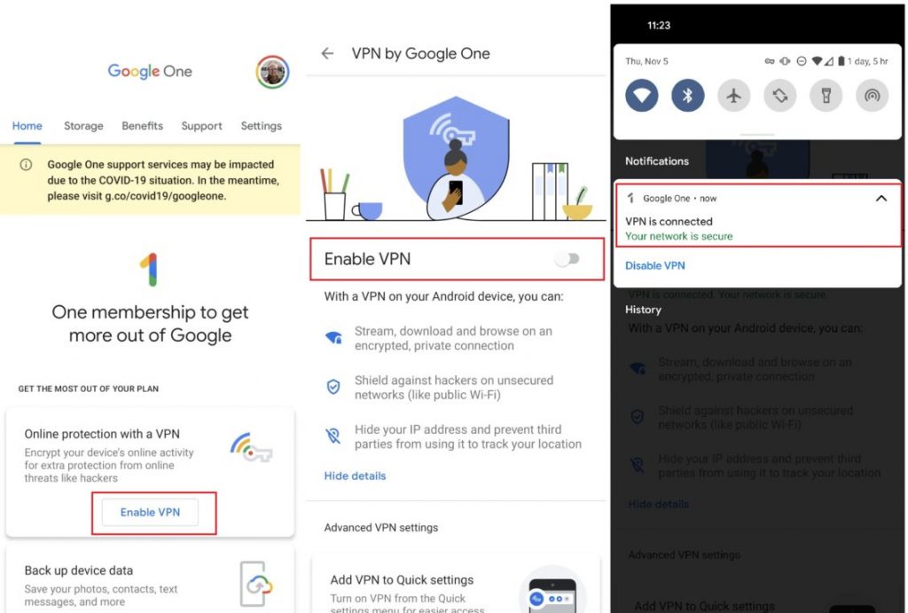 Google One VPN