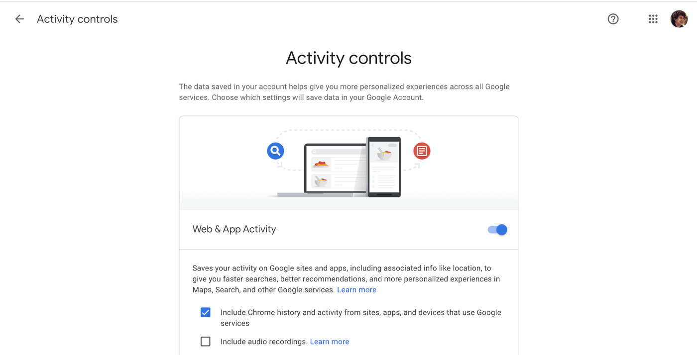 Google's 'My Activity' feature