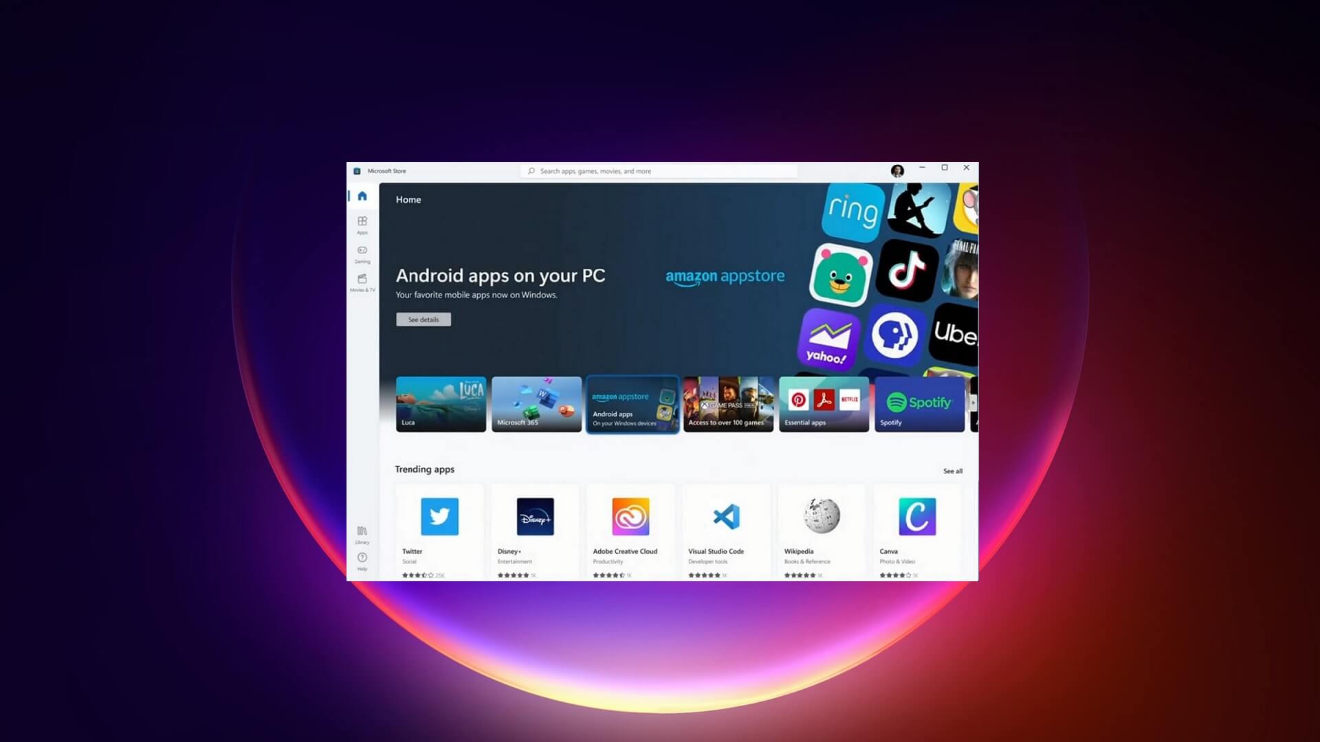 Download Android Apps on Windows 11
