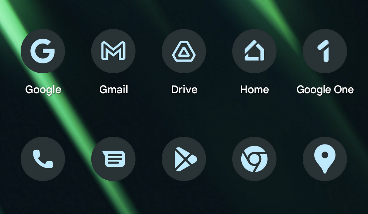 Create themed icons for apps on Android