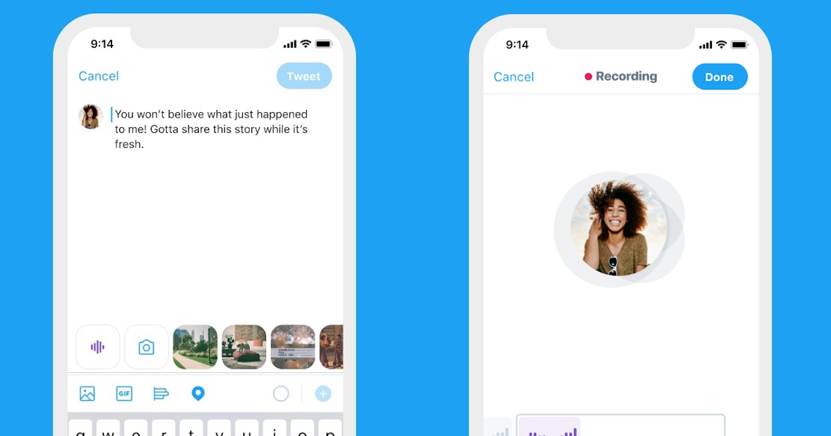 Now you can send a Voicenote on Twitter