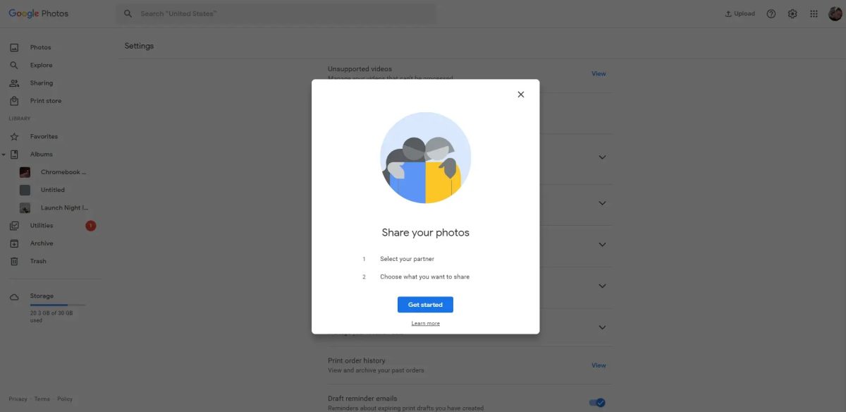 Set Up Partner Sharing in Google Photos